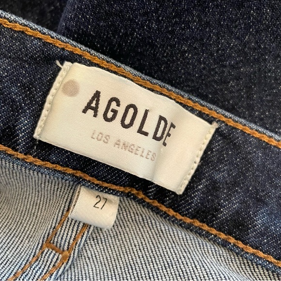 AGOLDE Harper Mid-Rise Wide-Leg Dark Wash Jeans Size 27 - Picture 7 of 8